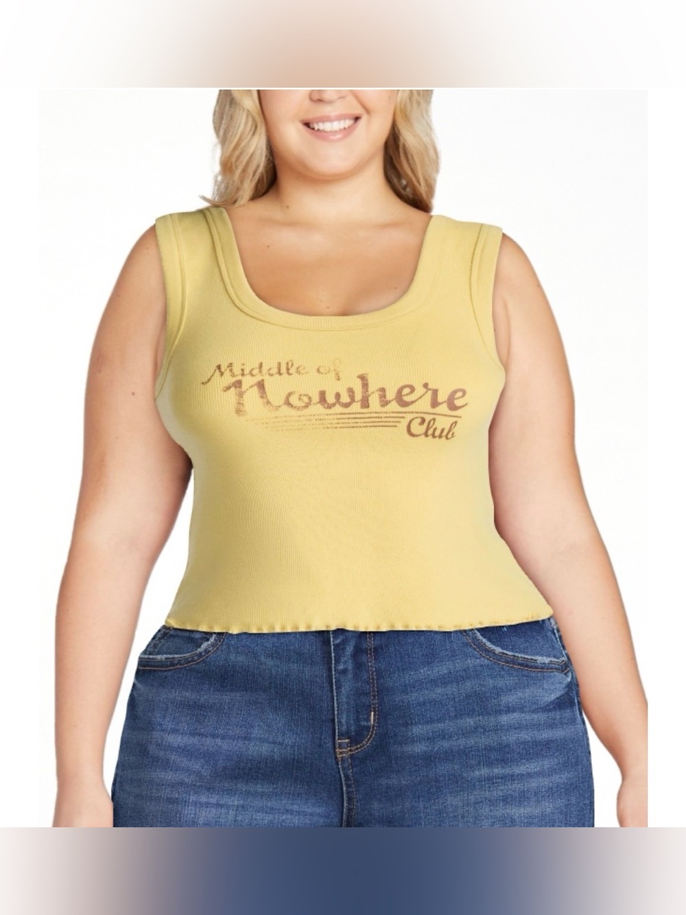 Kacey Lee Women’s Middle of Nowhere Club Graphic Cutaway Tank Top
